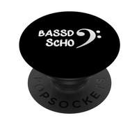 Cool Bass Player Bassd Scho Regional Saying Franconia PopSockets PopGrip Adhesivo