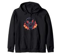 Cool Bat con Auriculares Vuela con Atascos geniales para Halloween Sudadera con Capucha