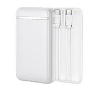 Cool Batería Externa Power Bank 5000 mAh con Cables USB-C / Lightning Blanco