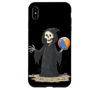 Cool Beach Grim Reaper para los Amantes de Las Vacaciones y Las Bolas de Piscina Carcasa para iPhone XS MAX