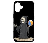 Cool Beach Grim Reaper para los Amantes de Las Vacaciones y Las Bolas de Piscina Carcasa para iPhone 16