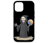Cool Beach Grim Reaper para los Amantes de Las Vacaciones y Las Bolas de Piscina Carcasa para iPhone 12/12 Pro