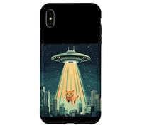 Cool Beam Meow Up con divertidas aventuras OVNI Carcasa para iPhone XS Max