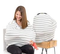 Cool Beans Baby Asiento elástico cubierta - cubierta de multiuso 5 en 1 para bebés niños y niñas (gris y blanco)