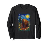 Cool Bear in The Starry Night Painting Concept Graphic Art Manga Larga