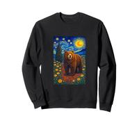 Cool Bear in The Starry Night Painting Concept Graphic Art Sudadera