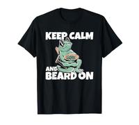 Cool Bearded Dragon Lazy Chilling Keep Calm and Beard On Camiseta
