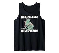 Cool Bearded Dragon Lazy Chilling Keep Calm and Beard On Camiseta sin Mangas