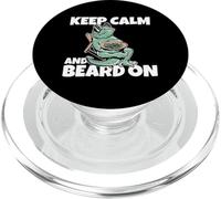 Cool Bearded Dragon Lazy Chilling Keep Calm and Beard On PopSockets PopGrip para MagSafe