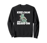 Cool Bearded Dragon Lazy Chilling Keep Calm and Beard On Sudadera