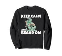 Cool Bearded Dragon Lazy Chilling Keep Calm and Beard On Sudadera