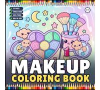 Cool Beauty Stuff Makeup Items Coloring Book for Women Mom Wife Girls Teens Cute and Comfy Fashion Makeup Items Stress Relief Coloring Activity Book ... Single Sided Girls Makeup Coloring Sheets