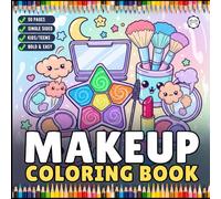 Cool Beauty Stuff Makeup Items Coloring Book for Women Mom Wife Girls Teens Cute and Comfy Fashion Makeup Items Stress Relief Coloring Activity Book ... Single Sided Girls Makeup Coloring Sheets