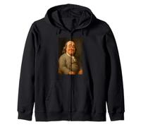 Cool Benjamin Franklin Cartoon Illustration Graphic Designs Sudadera con Capucha