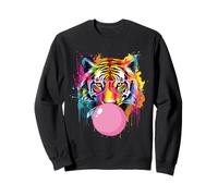 Cool Big Tiger Bubble Gum Coloring Gafas Mamá Mujeres Amante Sudadera