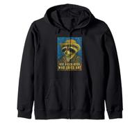 Cool Bitch Art Lover Raccoon, Pintura para Selfies, Estilo Vincent Van Gogh Sudadera con Capucha