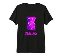 Cool Bite Me Colorful Gummy Bear Candy Illustration Graphic Camiseta Premium