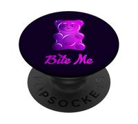 Cool Bite Me Colorful Gummy Bear Candy Illustration Graphic PopSockets PopGrip Adhesivo