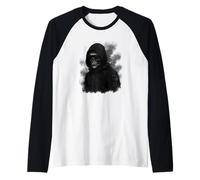 Cool Black Army Soldier in Gaming Mission Fighting Graphic Camiseta Manga Raglan