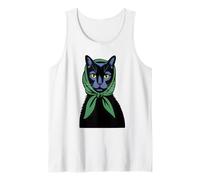 Cool Black Cat Vintage Print Cat Diseño Gráfico Niños Niñas Camiseta sin Mangas