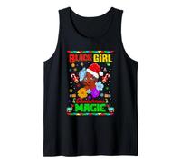 Cool Black Girl Christmas Magic Illustration Graphic Designs Camiseta sin Mangas