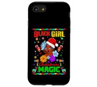 Cool Black Girl Christmas Magic Illustration Graphic Designs Carcasa para iPhone SE (2020) / 7/8