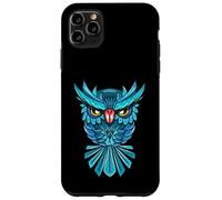 Cool Blue Halloween Night Owl Illustration Graphic Design Carcasa para iPhone 11 Pro MAX