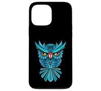 Cool Blue Halloween Night Owl Illustration Graphic Design Carcasa para iPhone 13 Pro MAX