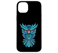 Cool Blue Halloween Night Owl Illustration Graphic Design Carcasa para iPhone 14 Plus