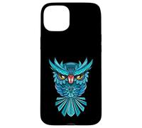 Cool Blue Halloween Night Owl Illustration Graphic Design Carcasa para iPhone 15 Plus