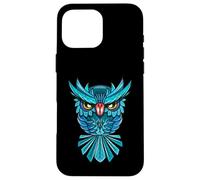 Cool Blue Halloween Night Owl Illustration Graphic Design Carcasa para iPhone 16 Pro MAX