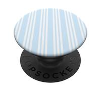 Cool Blue Vertical Striped Lines Pattern PopSockets PopGrip Adhesivo