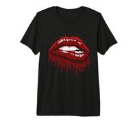 Cool Bold & Sexy Woman Red Lips Outfit Graphic Design Style Camiseta Premium