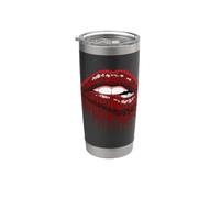 Cool Bold & Sexy Woman Red Lips Outfit Graphic Design Style Vaso térmico de acero inoxidable de doble pared