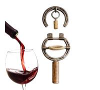 Cool Bottle Opener - Wall Mounted Horseshoe Manual Wine Corkscrew, Heavy Duty Metal Gripper, Rustic Vintage Iron | Retro Restaurant Accessories, Stocking Stuffer Christmas Bar Camping Uncorking Machin