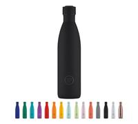 Cool Bottles -Botella de Agua de Acero Inoxidable -750 ml - Mono Black - 30,5 x 7 cm -Botella Térmica Hermética - Bebidas Frías 36 Horas y Calientes 18 Horas - Triple-Cool Technology - Libre de BPA