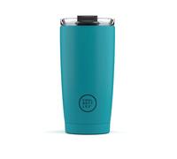 Cool Bottles - Tumbler - Vaso Térmico de Acero Inoxidable - 550 ml - Vivid Turquoise - Taza de Café - Altura 18 cm - Bebidas Frías 10 horas y Calientes 5 horas - Tapa a prueba de Fugas - Libre de BPA