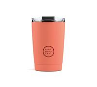 Cool Bottles - Vaso Térmico de Acero Inoxidable 330 ml - Pastel Coral - Tapa Hermética - Vaso para Café - Bebidas Frías 10 horas y Calientes 5 horas - Libre de BPA
