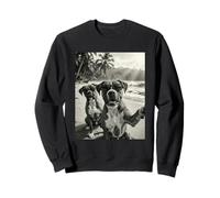 Cool Boxer Divertido Perro Selfie Playa Gafas De Sol Perros Sudadera