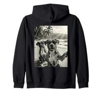 Cool Boxer Divertido Perro Selfie Playa Gafas De Sol Perros Sudadera con Capucha