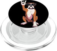 Cool Boxer Dog Rock On Gafas de Sol de Estilo Retro PopSockets PopGrip para MagSafe