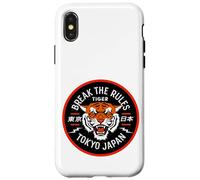Cool Break The Rules Wild Tiger Tokyo Japan Graphic Design Carcasa para iPhone X/XS