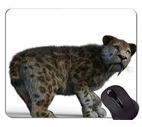 Cool Bright Tiger Mouse Pad, Saber Toothed Tiger Rubber Mouse Pad