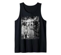 Cool Brittany Dogs Fumando Cigarrillo Street Art Design Camiseta sin Mangas