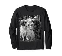 Cool Brittany Dogs Fumando Cigarrillo Street Art Design Manga Larga