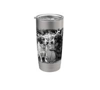 Cool Brittany Dogs Fumando Cigarrillo Street Art Design Vaso térmico de acero inoxidable de doble pared