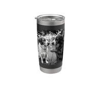 Cool Brittany Dogs Fumando Cigarrillo Street Art Design Vaso térmico de acero inoxidable de doble pared