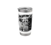 Cool Brittany Dogs Fumando Cigarrillo Street Art Design Vaso térmico de acero inoxidable de doble pared