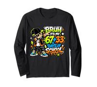 Cool Bruh It's My 67 33 Días De Escuela Dabbing Niños Niños Manga Larga