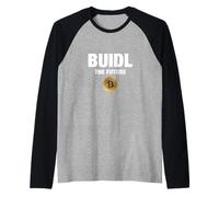 Cool Build Bitcoin Cryptocurrency, Bitcoin Buidl the Future Camiseta Manga Raglan
